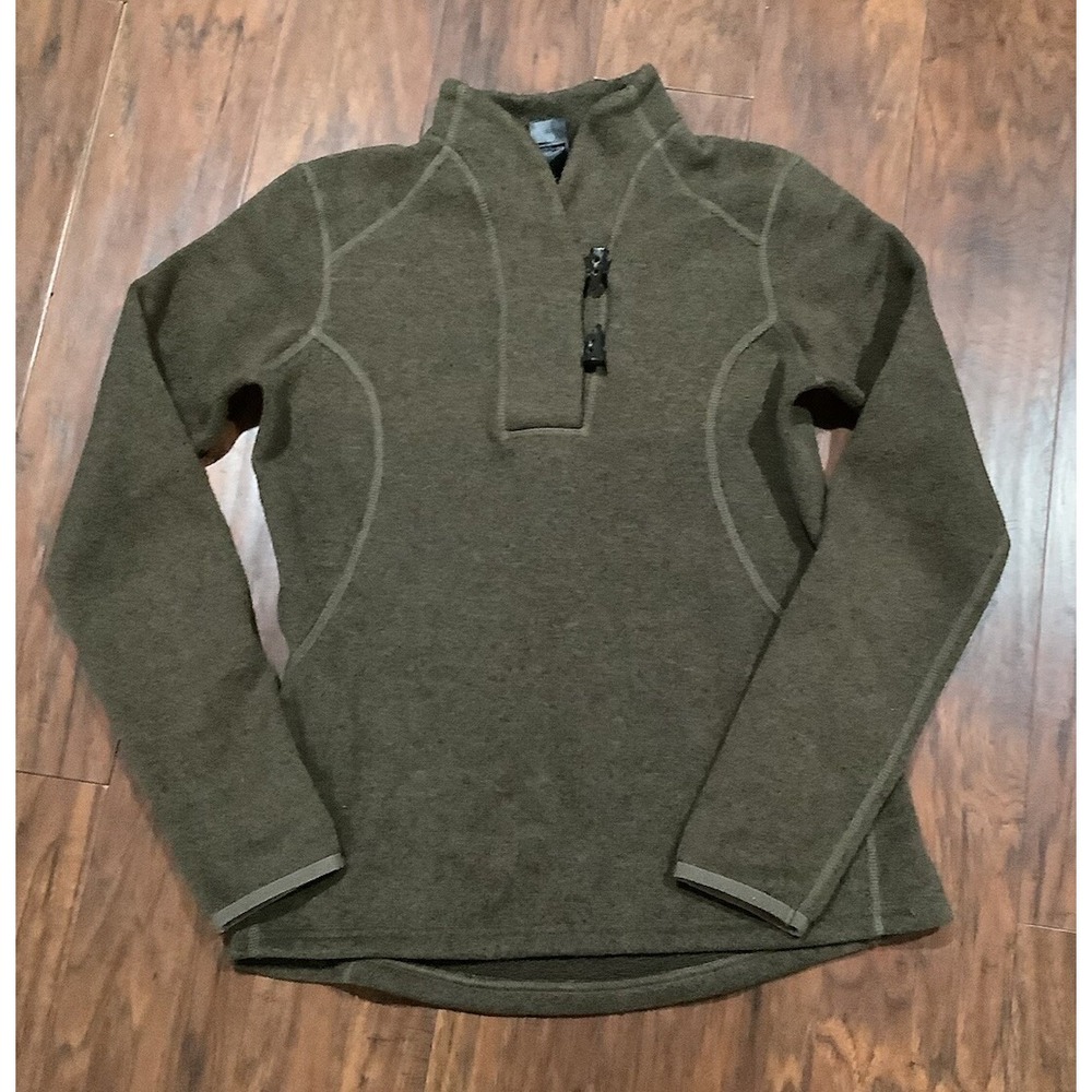 Womens The North Face Brown Pullover Fleece Sweatshirt jacket M‎